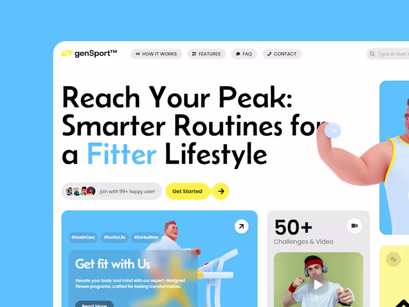 Cover image for ProSport UI design exploration with elementor