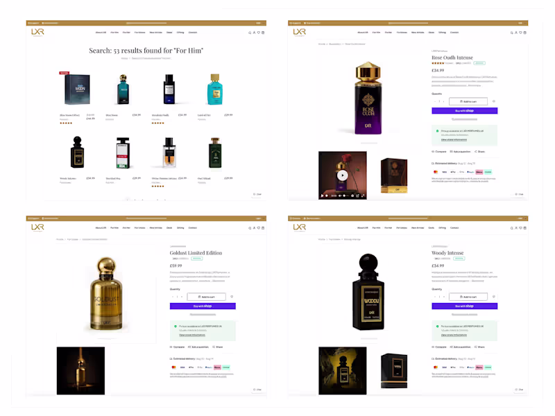 Cover image for LXR Perfumes eCommerce Platform