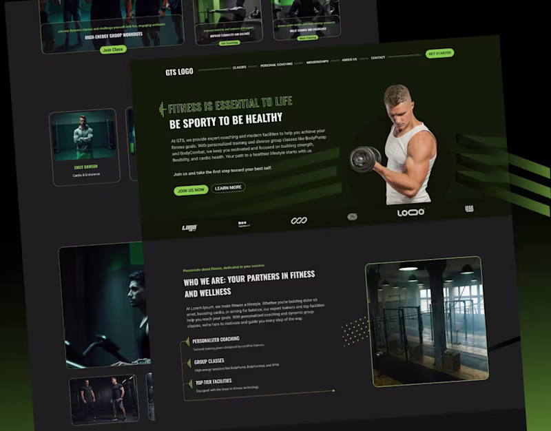 Cover image for GTS Fitness - Landing Page for a Gym & Wellness Center