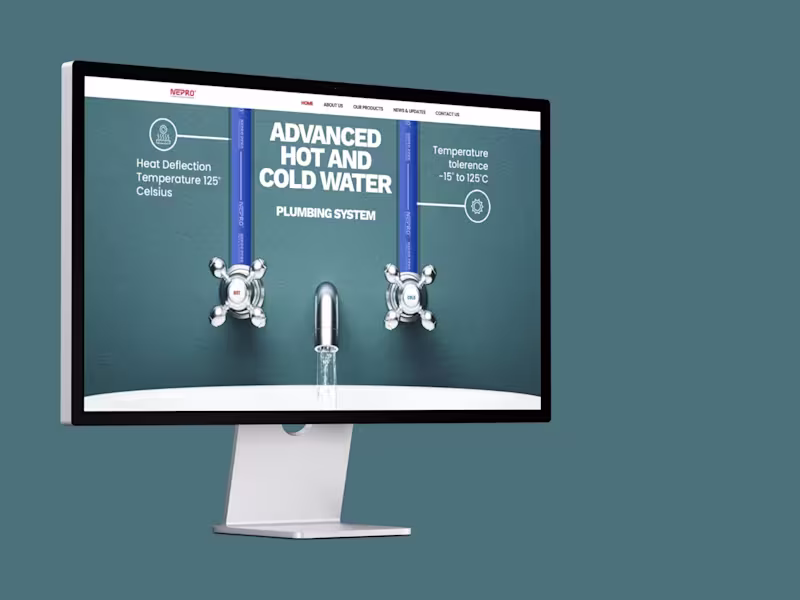 Cover image for built a sleek & bold pipes company website. #wordpress
