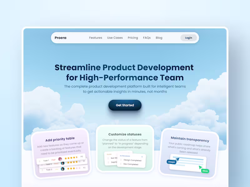 Cover image for Saas landing page concept