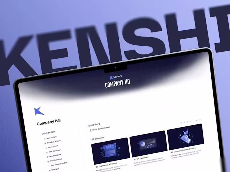 Cover image for Custom Notion System Design for Kenshi Security
