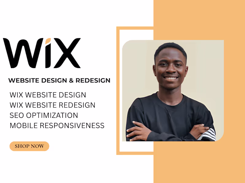 Cover image for I will wix website design wix website redesign wix website 