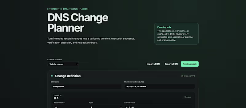 Cover image for Replit DNS Change Planner