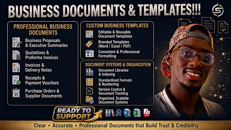 Cover image for Professional business documents and templates