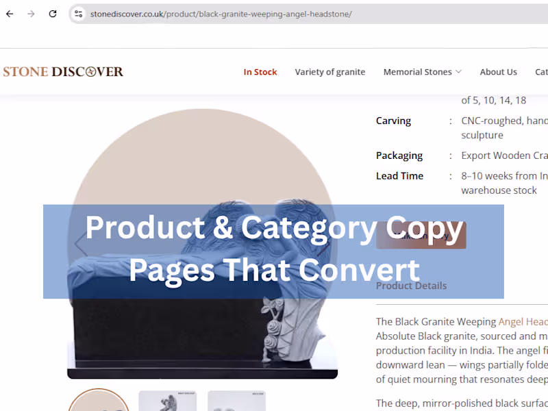 Cover image for B2B Product & Category Page Writing