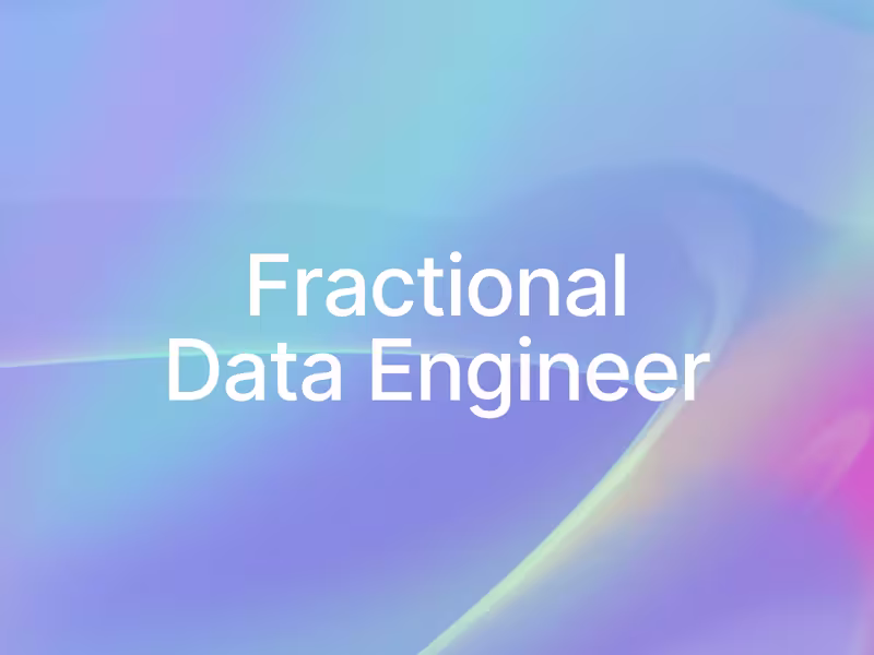 Cover image for Fractional data engineer