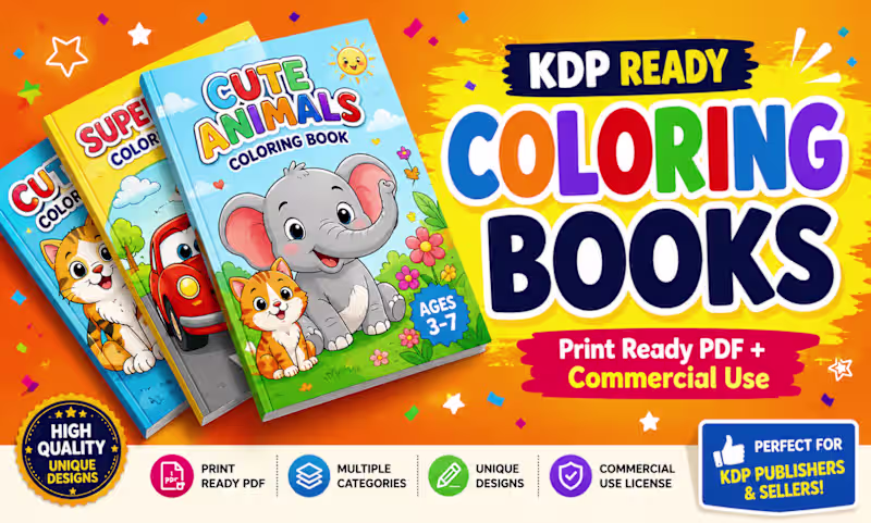 Cover image for I will design KDP coloring book interior + cover for Amazon