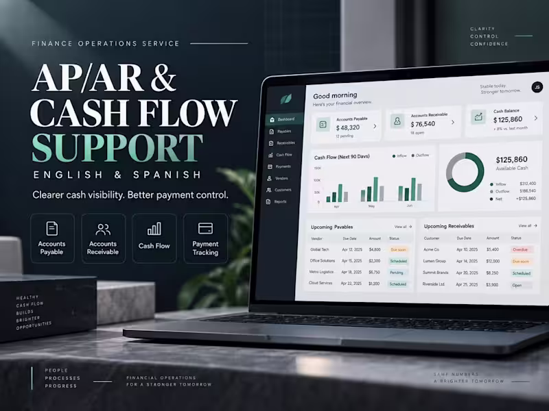 Cover image for AP/AR & Cash Flow Support | English & Spanish