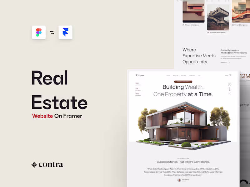 Cover image for I will Design your Real Estate Website on Framer