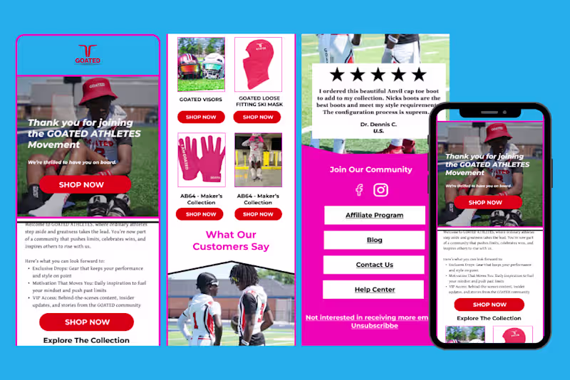 Cover image for Email Marketing System for Sportswear Brand