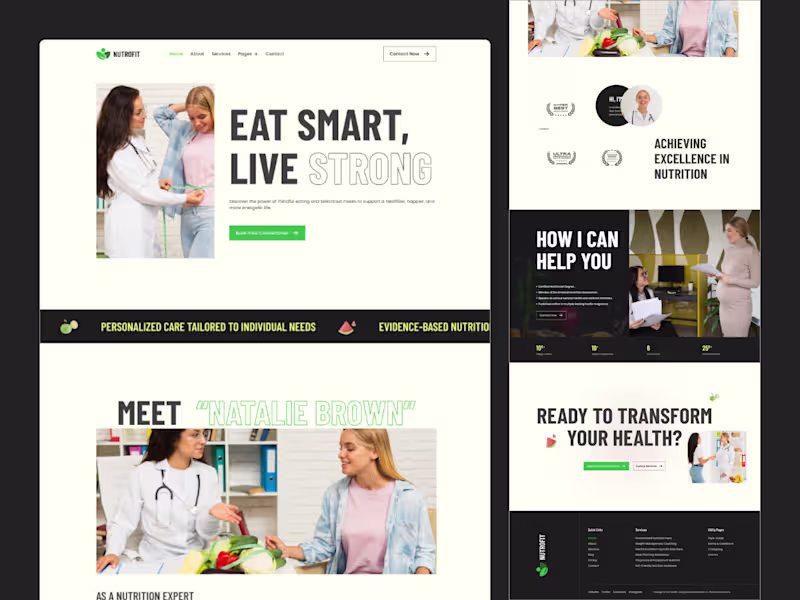 Cover image for Nutrofit - Wellness Website Template