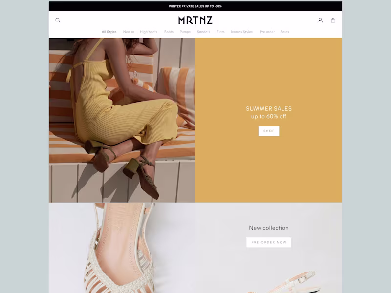 Cover image for Souliers Martinez — eshop design