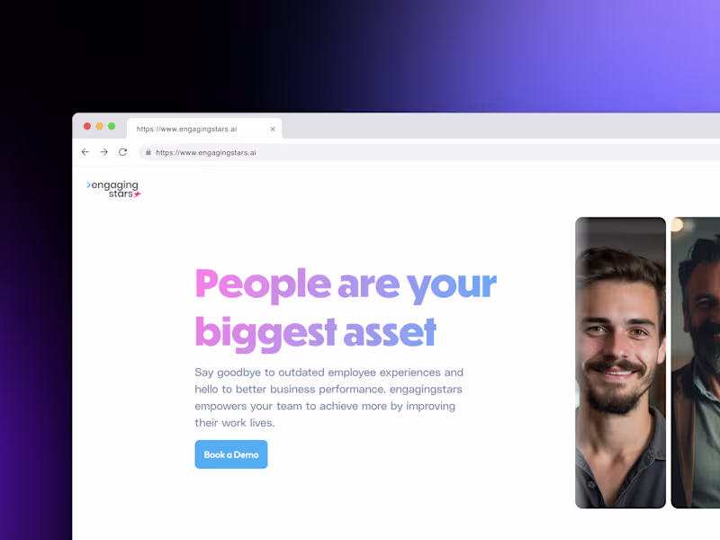 Cover image for Landing Page Design for Employee Engagement Tool