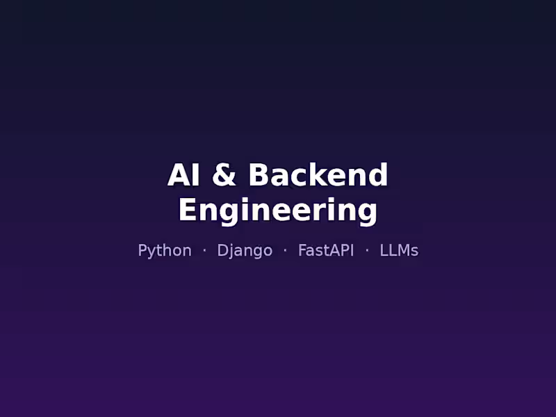 Cover image for AI & Backend Engineering (Python/Django)