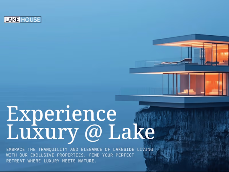 Cover image for LakeHouse - LandingPage