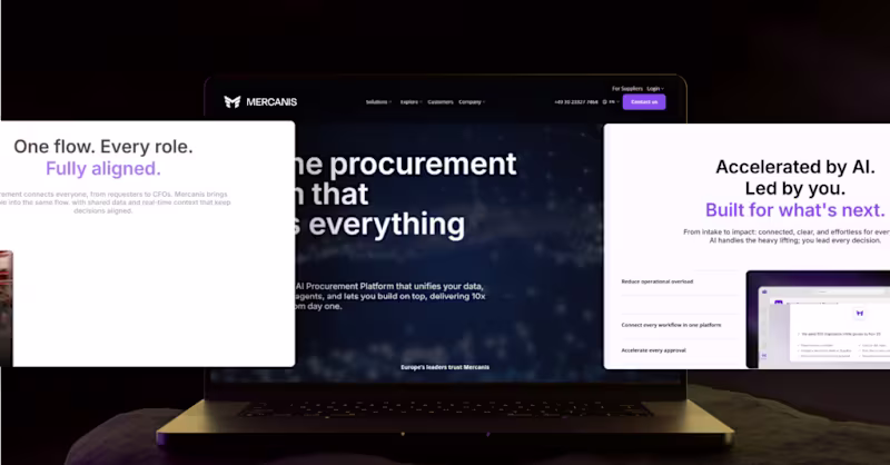 Cover image for AI Procurement Platform Web Design for Mercanis
