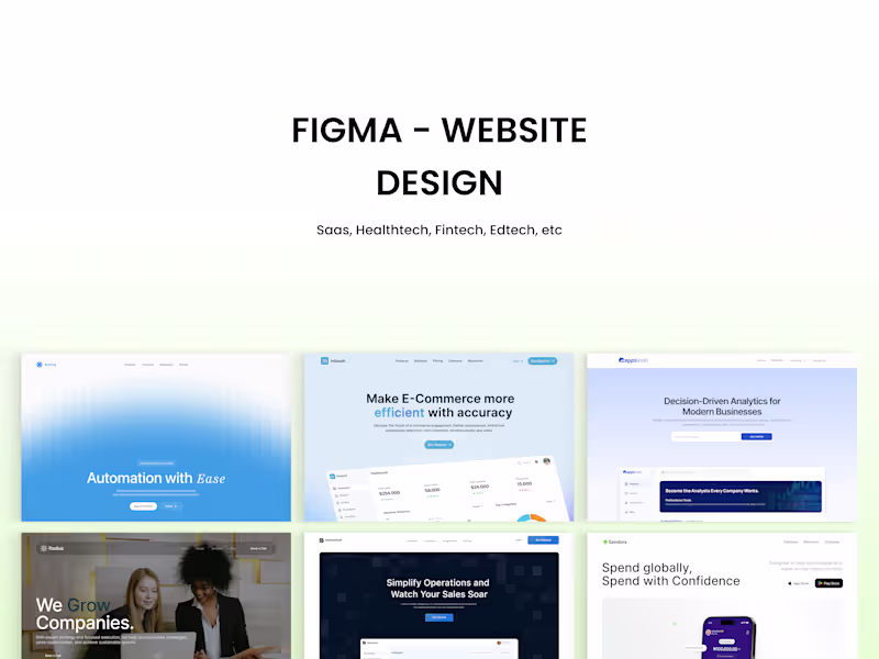 Cover image for WEBSITE UI UX DESIGN