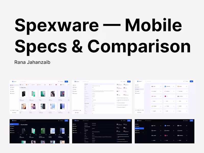 Cover image for Spexware - Mobile Phone Specs