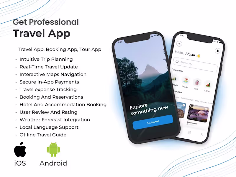 Cover image for Title: Professional Travel App —