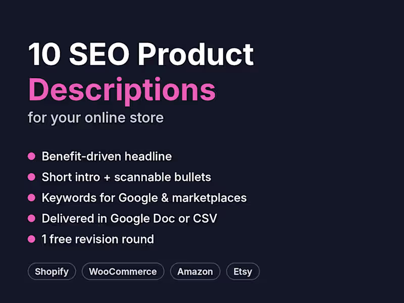 Cover image for 10 SEO Product Descriptions for Your Online Store