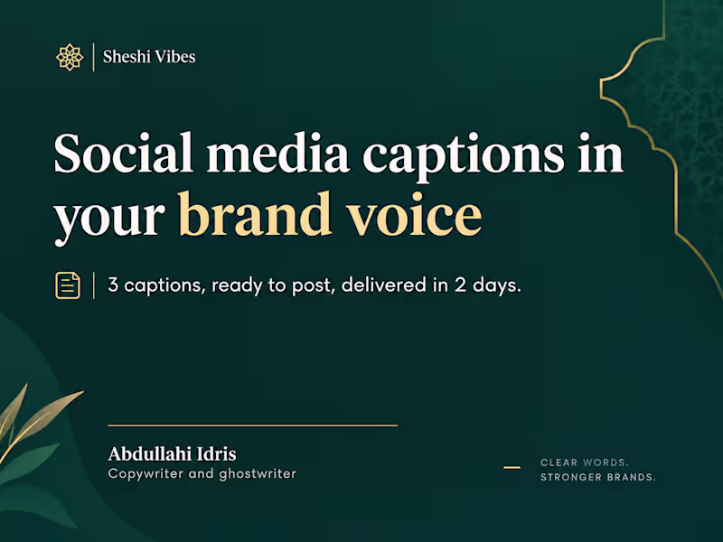 Cover image for Social media captions in your brand voice