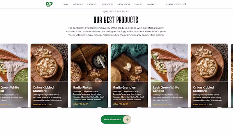 Cover image for UD Crops Website Development
