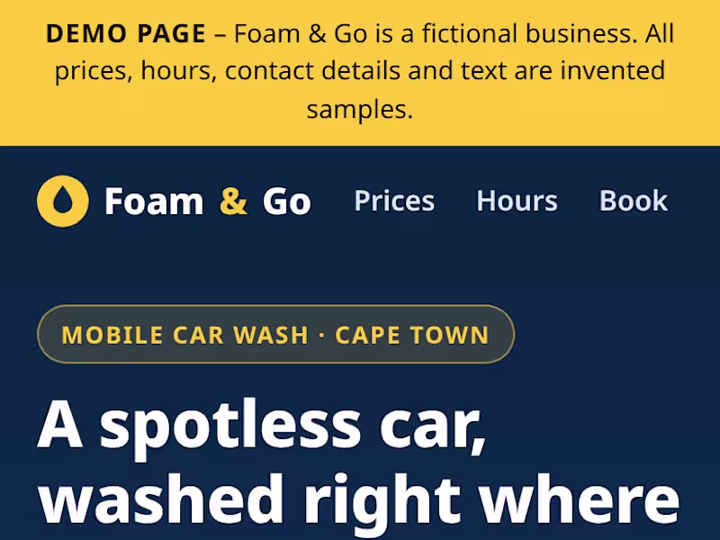 Cover image for One-Page Mobile Landing Page for Your Business