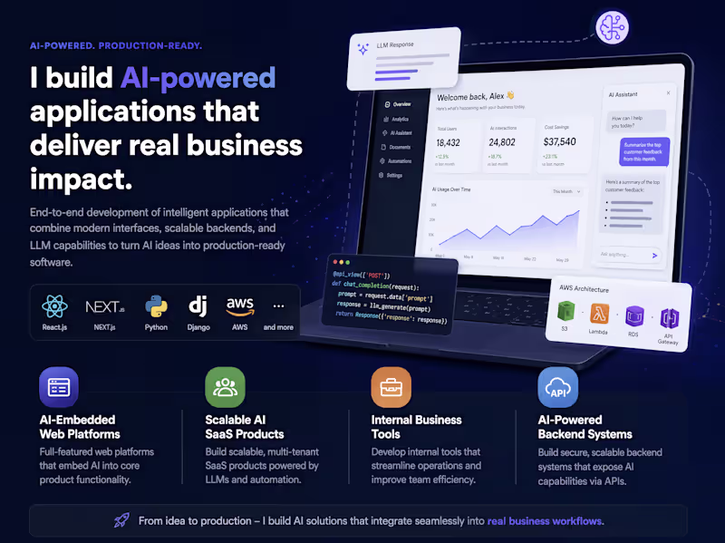 Cover image for Full-Stack AI Application Development