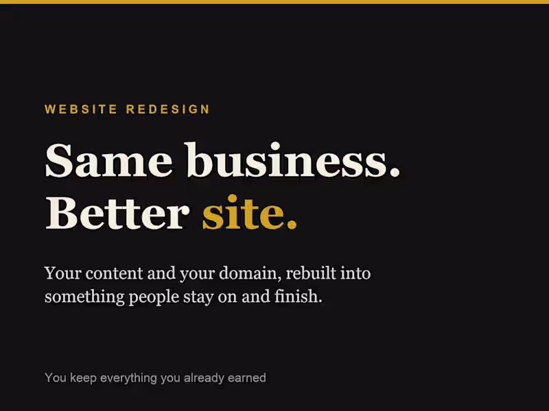 Cover image for Website redesign that keeps your content and domain