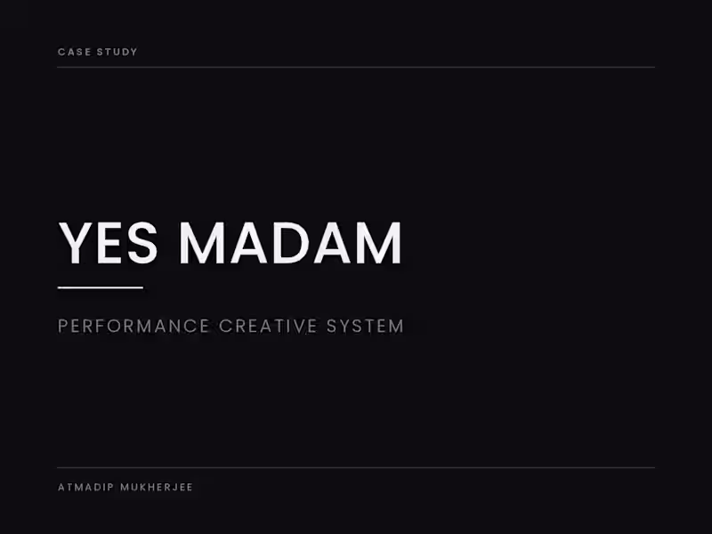 Cover image for Yes Madam — Performance Creative System