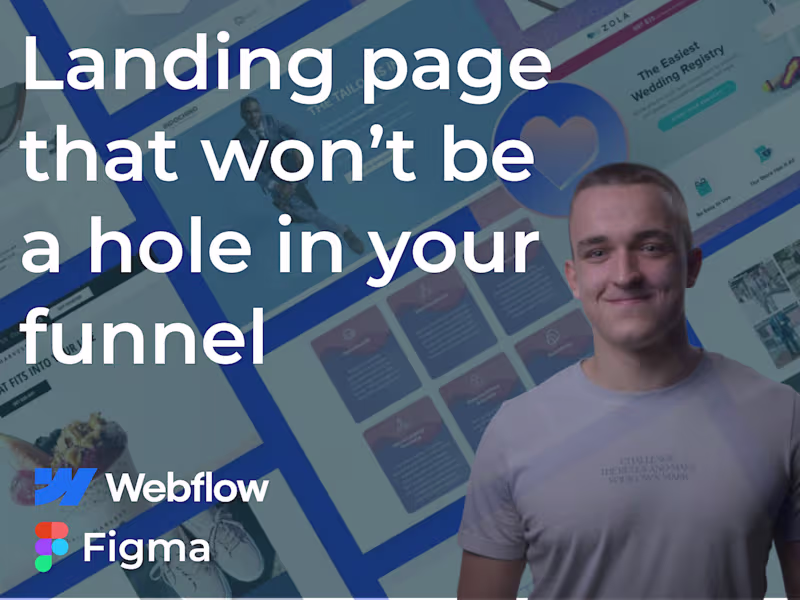 Cover image for Webflow Landing Page for your marketing campaign or product