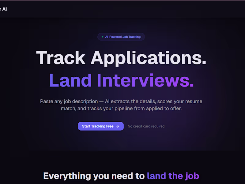 Cover image for JobTracker AI — AI-Powered Job Application Tracker