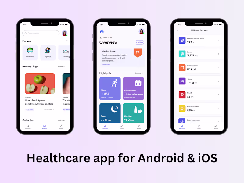 Cover image for Health and Fitness app | Nutrition & Fitness Tracking App