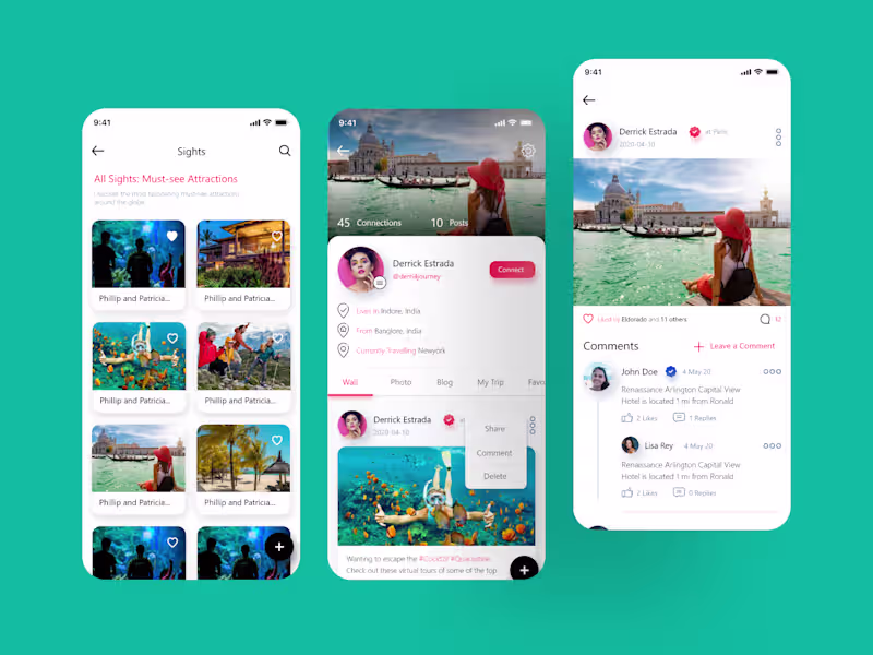 Cover image for Travel App UI by Rishabh Rai for Fluttertop UIUX Studio on Drib…