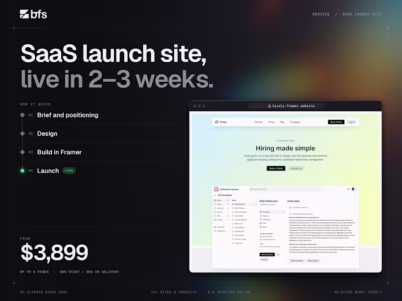 Cover image for SaaS Launch Site in 2-3 Weeks