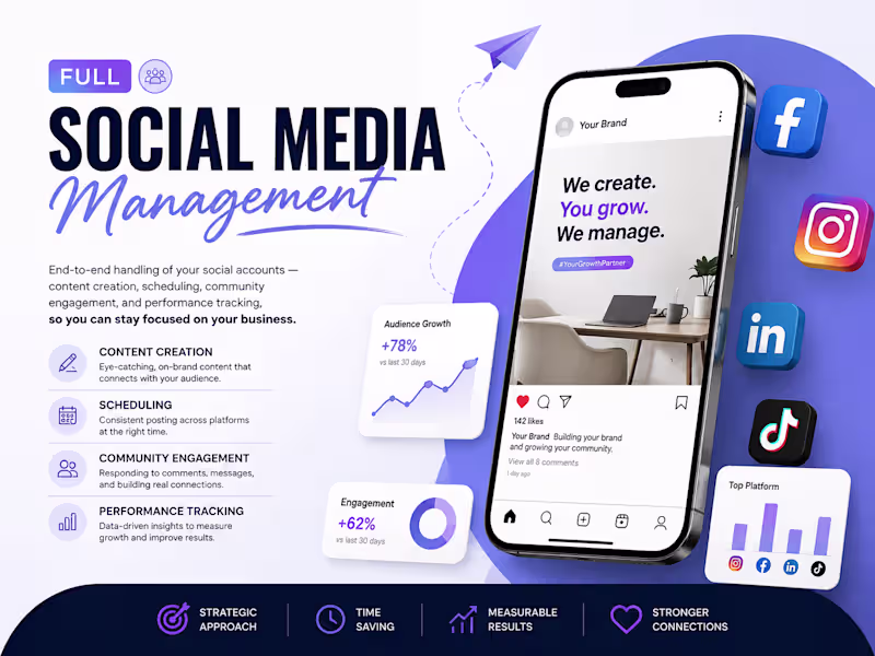 Cover image for Full Social Media Management