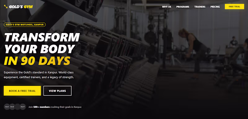 Cover image for GoldGym Website