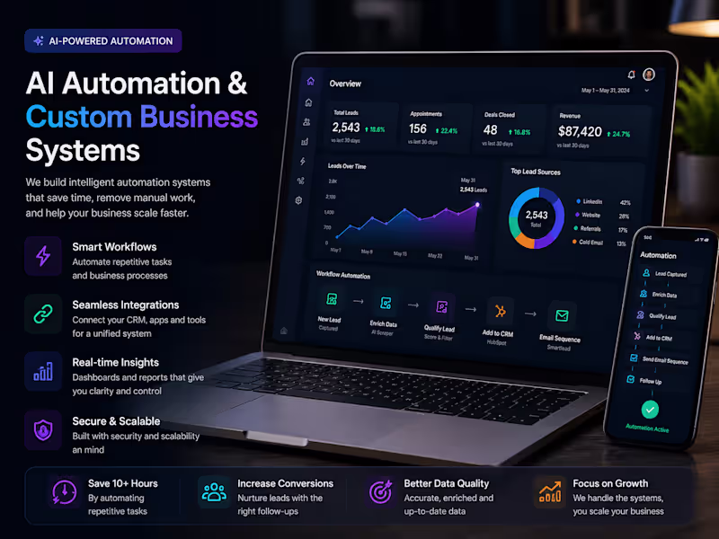 Cover image for AI Automation & Custom Business Systems