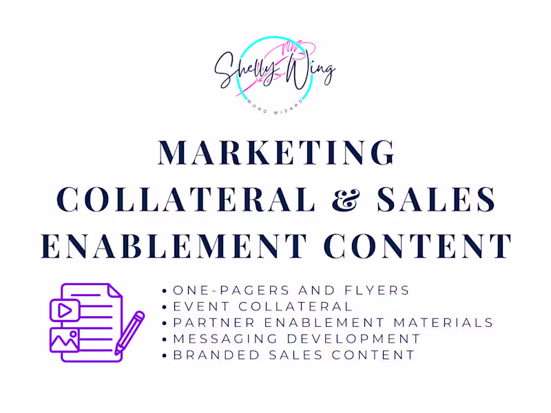 Cover image for Marketing Collateral & Sales Enablement Content