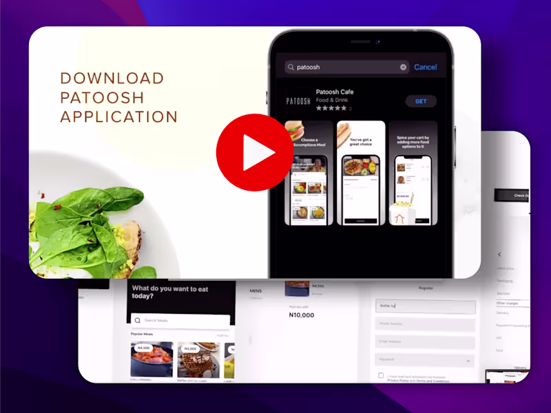 Cover image for Patoosh Cafe Mobilie App Tutorial