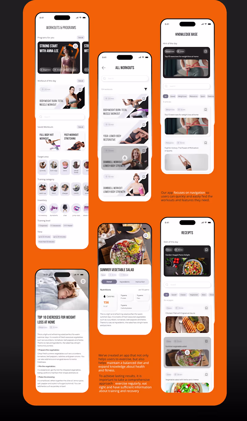 Cover image for PROGRESS TRACKING APP | FITNESS APP | SPORT | UIUX