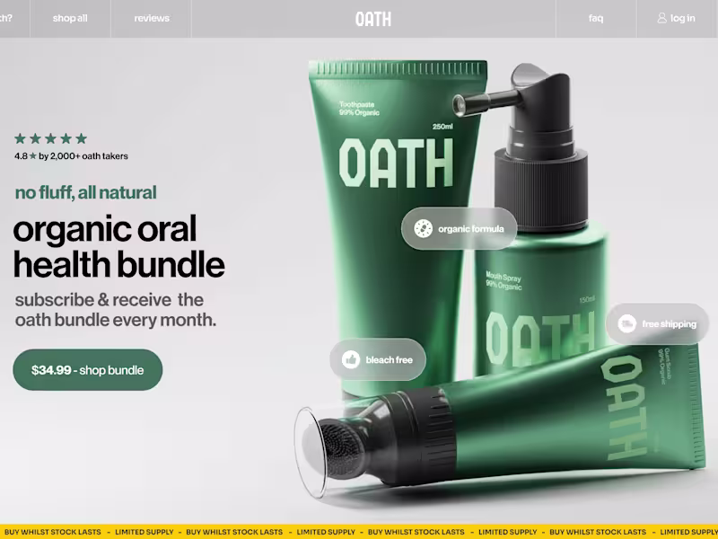 Cover image for Oath - The Oral Health Bundle