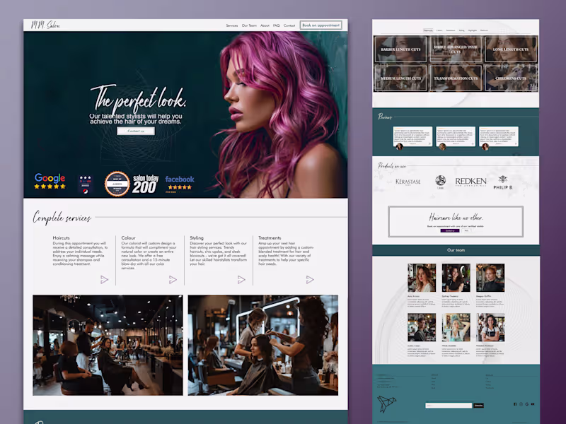 Cover image for Website for Hair Salon ✦ MM Salon