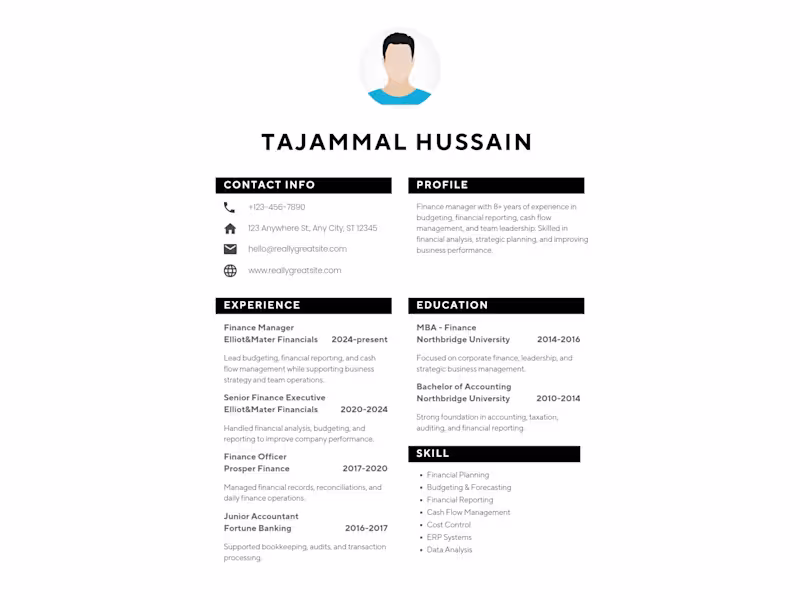 Cover image for Professional Resume & CV Design
