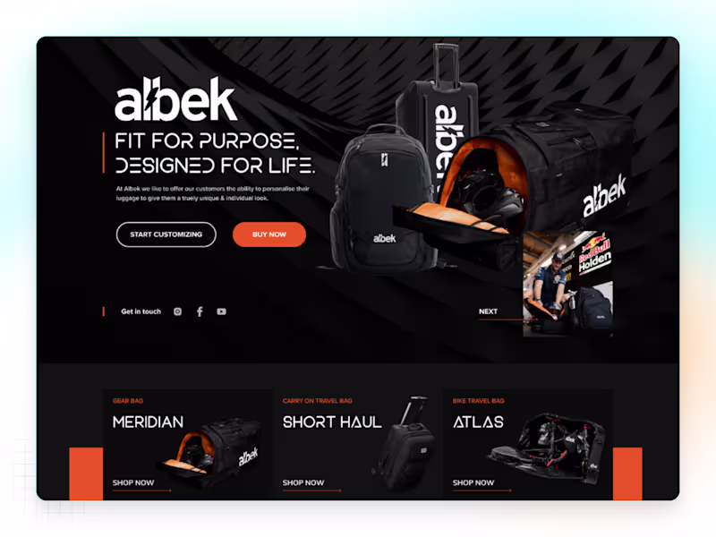 Cover image for ✦ Albek — Luggage & Bag Brand Website Albek is a premium lug...