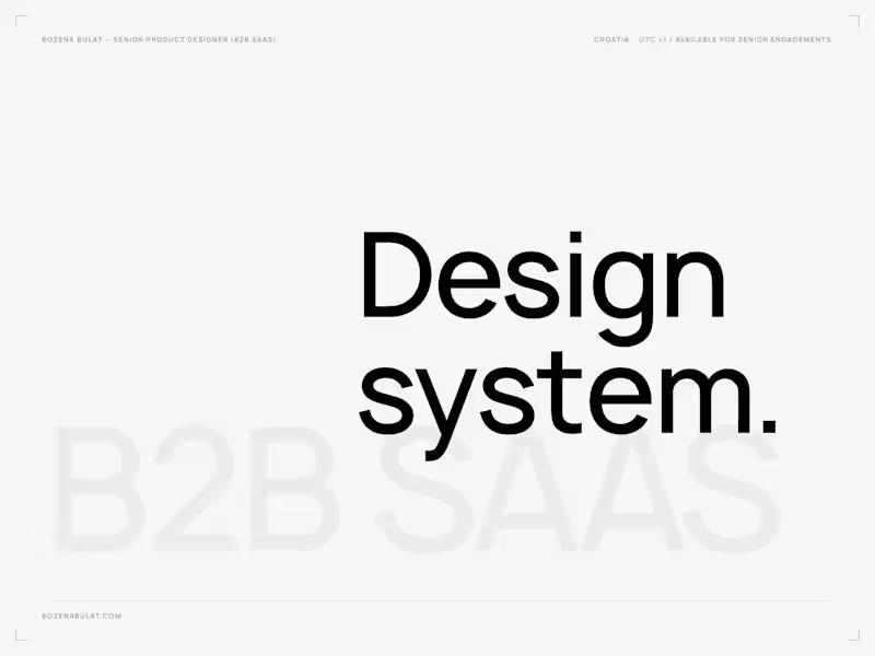 Cover image for Design System Architecture & Token Design