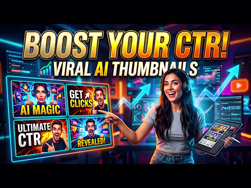 Cover image for You will get viral and high CTR AI thumbnails for YouTube