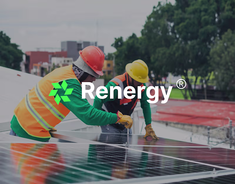 Cover image for Renergy brand identity| solar| renewable energy