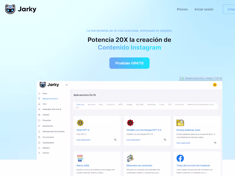 Cover image for Jarky AI | To Create Content